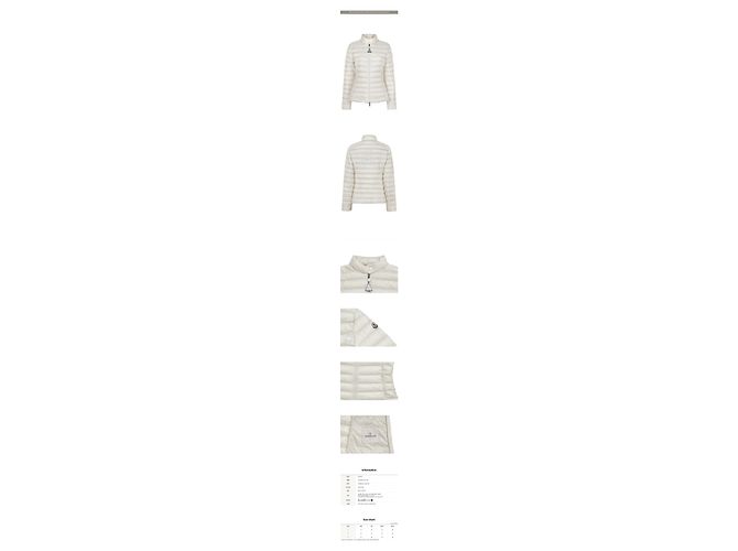 Moncler Chaqueta corta de plumón de ganso Blanco - vista 2