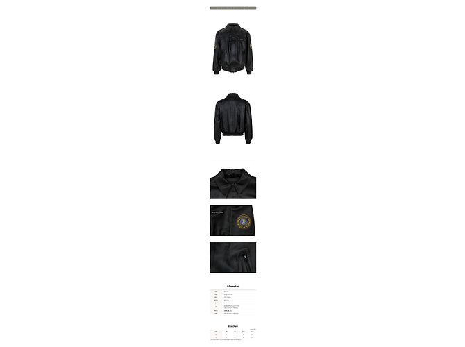 Balenciaga Black Taxi Lederjacke Schwarz - Ansicht 2