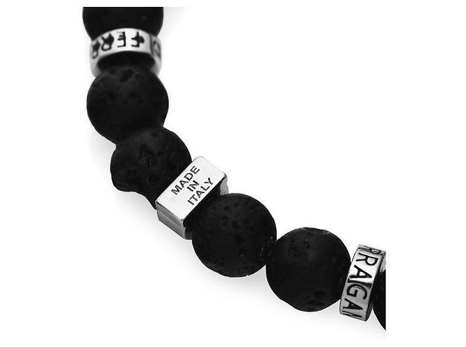 Salvatore Ferragamo Bracciale Gancini Stone Large Nero - Ansicht 6