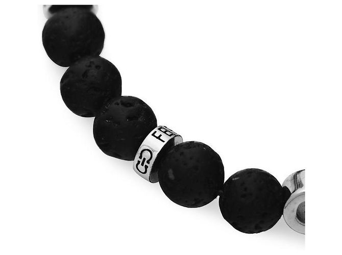 Salvatore Ferragamo Bracciale Gancini Stone Large Nero - Ansicht 7