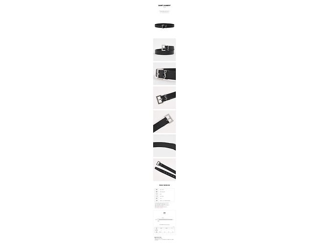 Saint Laurent Monogram Gürtel Schwarz - Ansicht 11