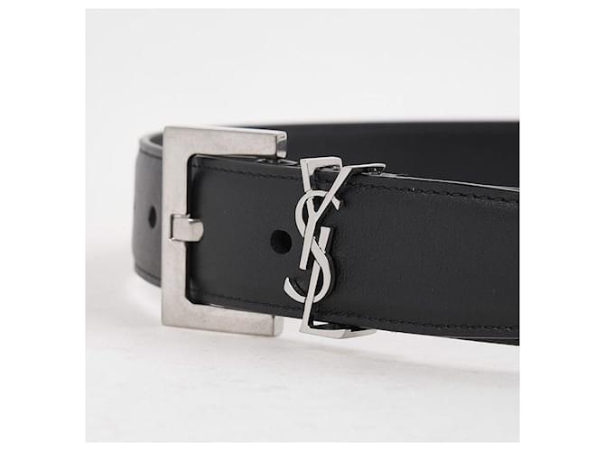 Saint Laurent Monogram Gürtel Schwarz - Ansicht 3