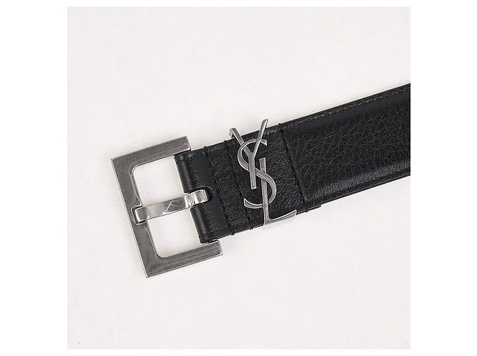 Saint Laurent Monogram Gürtel Schwarz - Ansicht 4