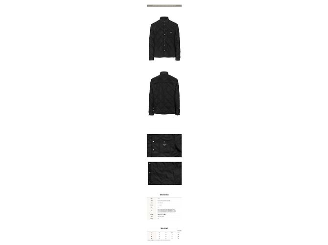 Prada Giacca-camicia imbottita in cashmere nera Nero - vista 2