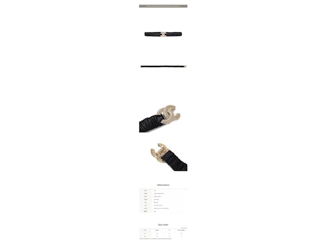 Chanel CC Perlen-Gürtel Schwarz-Gold - Ansicht 2
