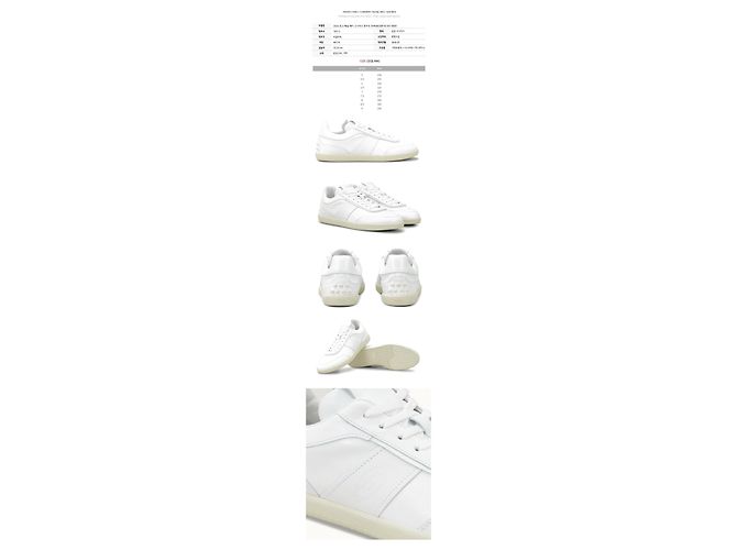 Tod's Leder-Sneaker mit Logo-Panel White Weiß - Ansicht 2