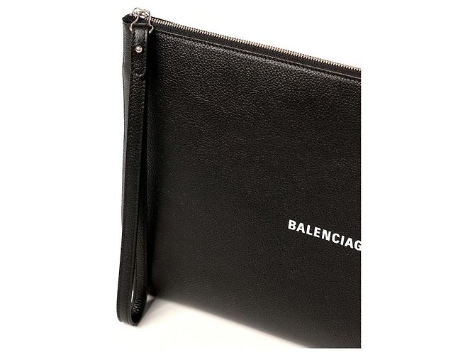 Clutch Balenciaga in pelle nera Nero - vista 5