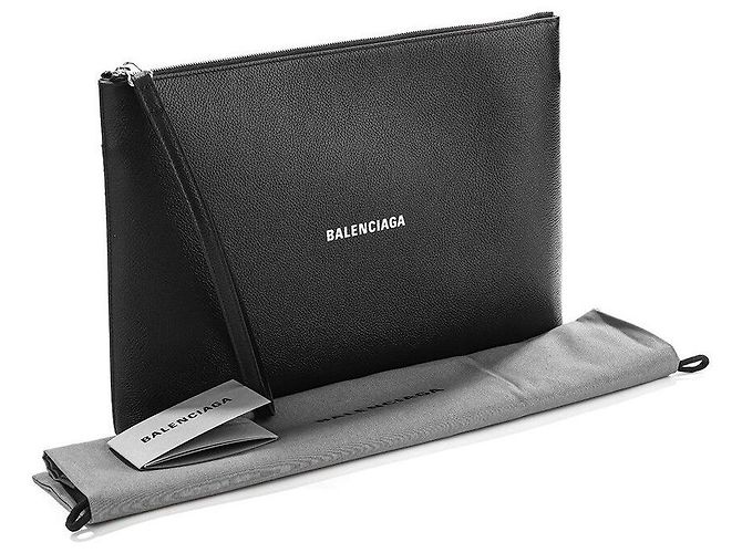Clutch Balenciaga in pelle nera Nero - vista 7