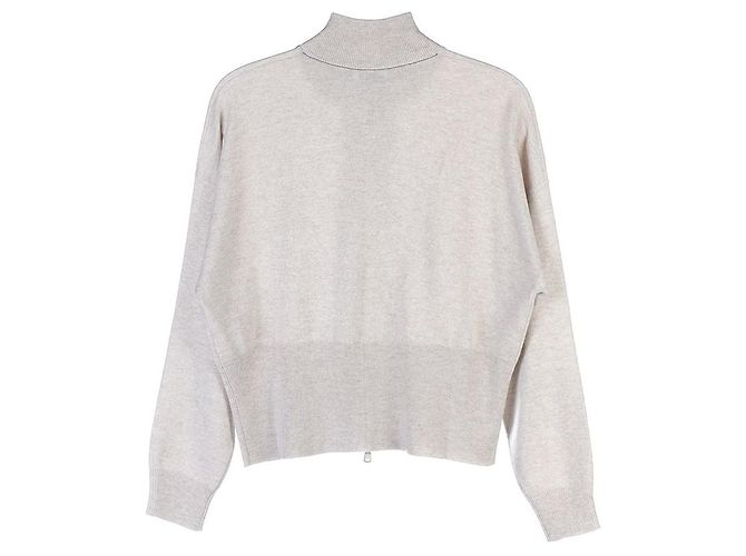 Brunello Cucinelli Strickjacke mit Reißverschluss Silber - Ansicht 2