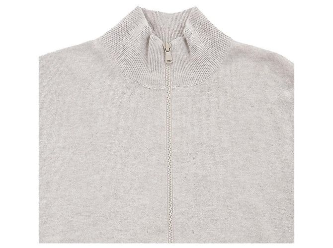 Brunello Cucinelli Strickjacke mit Reißverschluss Silber - Ansicht 3