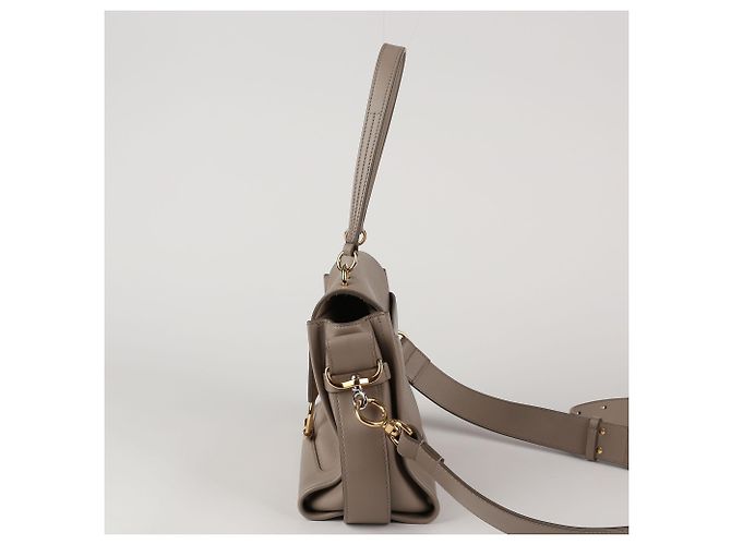 Chloé Borsa tote e a tracolla Tess Day in pelle grigia Small Marrone - vista 3