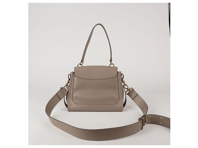 Chloé Borsa tote e a tracolla Tess Day in pelle grigia Small Marrone - vista 4
