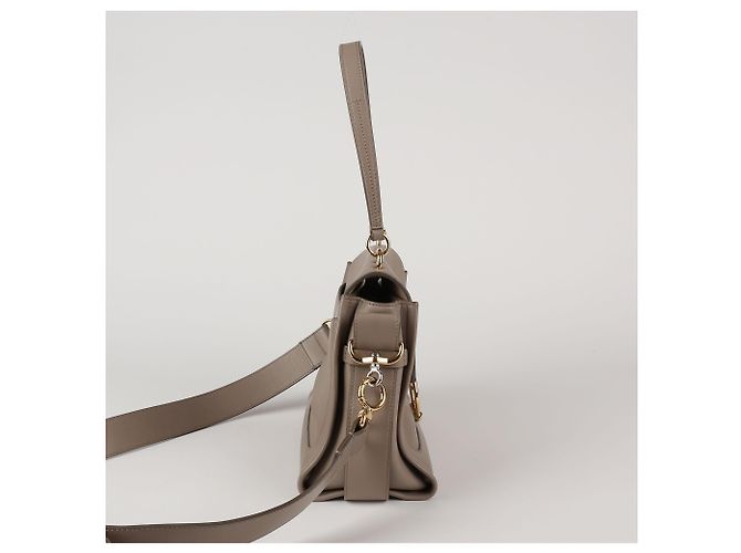 Chloé Borsa tote e a tracolla Tess Day in pelle grigia Small Marrone - vista 5