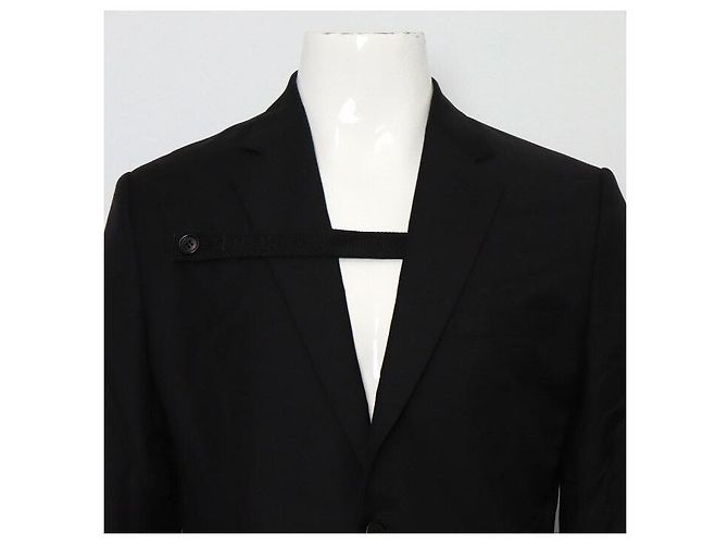 Dior Men's Black Wool Twill Two-Button Jacket - view 2