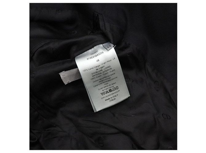 Dior Men's Black Wool Twill Two-Button Jacket - view 7