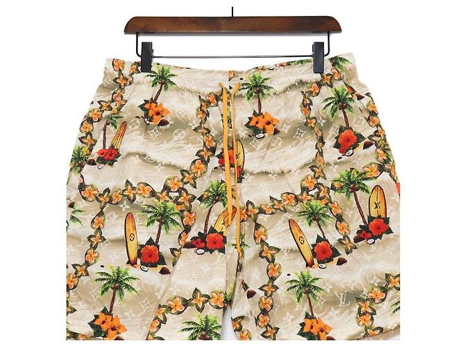 Louis Vuitton Pantaloncini da bagno in nylon monogramma da uomo Multicolore - vista 2