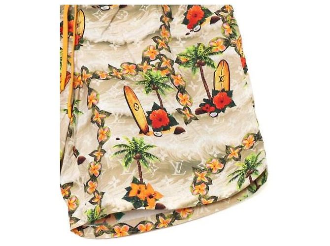 Louis Vuitton Pantaloncini da bagno in nylon monogramma da uomo Multicolore - vista 3