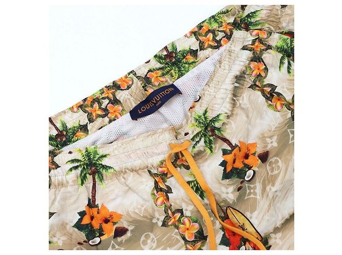Louis Vuitton Pantaloncini da bagno in nylon monogramma da uomo Multicolore - vista 5