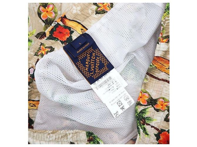 Louis Vuitton Pantaloncini da bagno in nylon monogramma da uomo Multicolore - vista 6