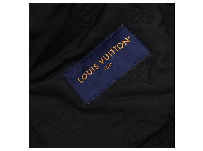 Louis Vuitton Giacca in denim con cappuccio e pelliccia Nero - vista 7