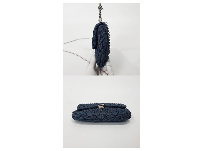 Miu Miu Borsa a tracolla con catena di cristalli Nero - vista 4