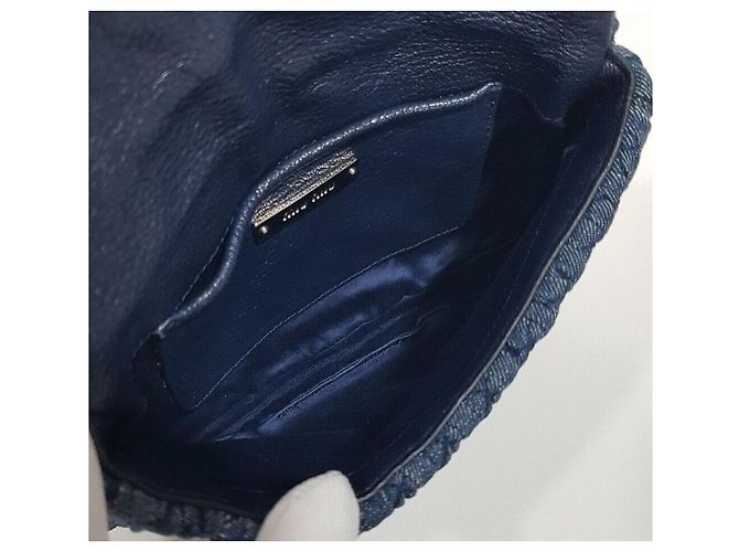 Miu Miu Borsa a tracolla con catena di cristalli Nero - vista 8