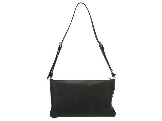 Prada Borsa a tracolla in pelle morbida stamp: OVO Nero - vista 3
