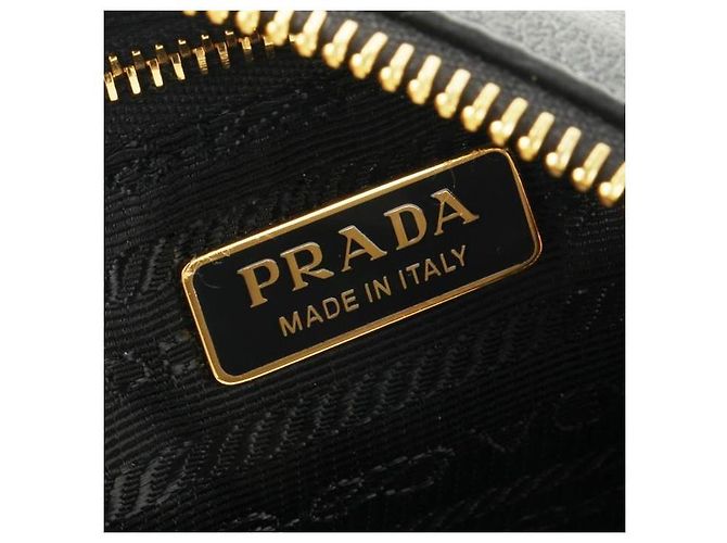 Prada Borsa a tracolla in pelle morbida stamp: OVO Nero - vista 6