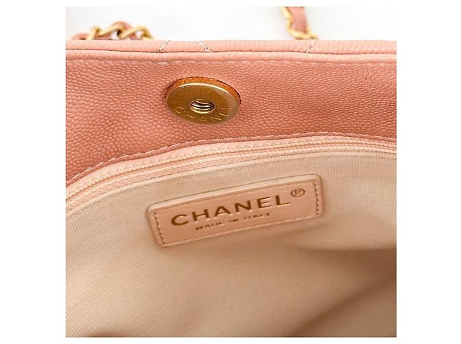Chanel Sac hobo froissé brillant pour femmes, sac bandoulière et épaule avec poche caviar et chaîne, Rose Rouge - vue 10