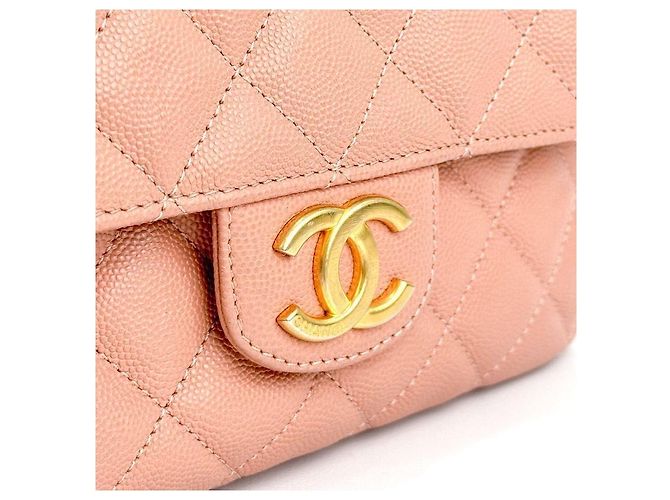 Chanel Sac hobo froissé brillant pour femmes, sac bandoulière et épaule avec poche caviar et chaîne, Rose Rouge - vue 8