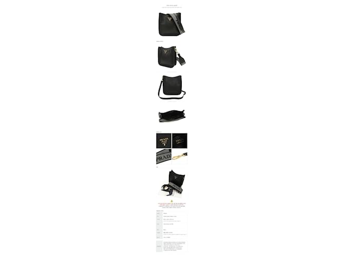 Prada Mini borsa a tracolla in pelle Nero - vista 12