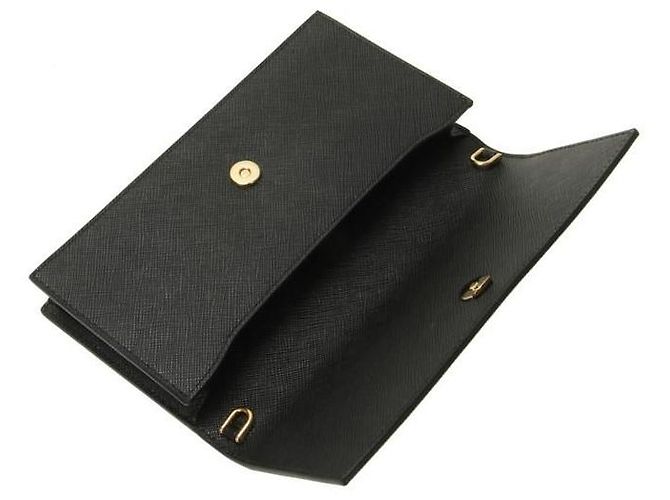Prada Mini borsa in pelle Saffiano stamp : Nero - vista 4
