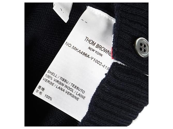 Thom Browne Wool Relaxed Pullover stamp: Black - view 7