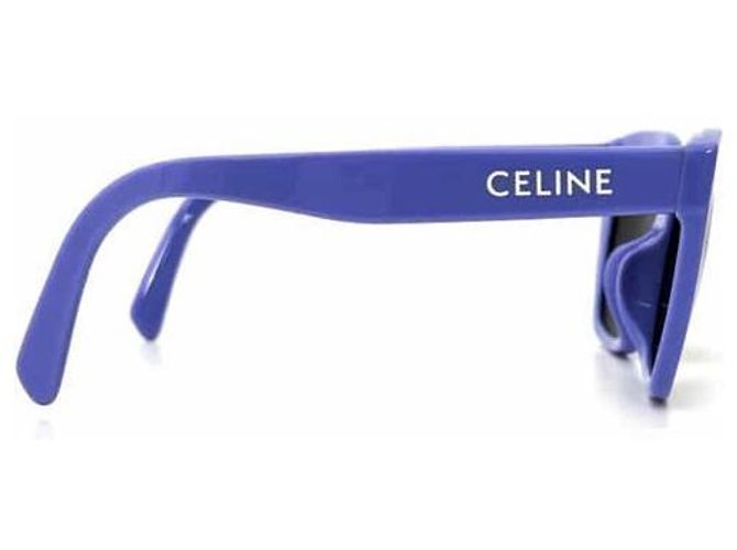 Céline Monochrome Square Acetate Sonnenbrille Violett Lila - Ansicht 4