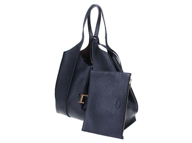 Tod's Timeless Leder Shopper Bag Medium Schwarz - Ansicht 2