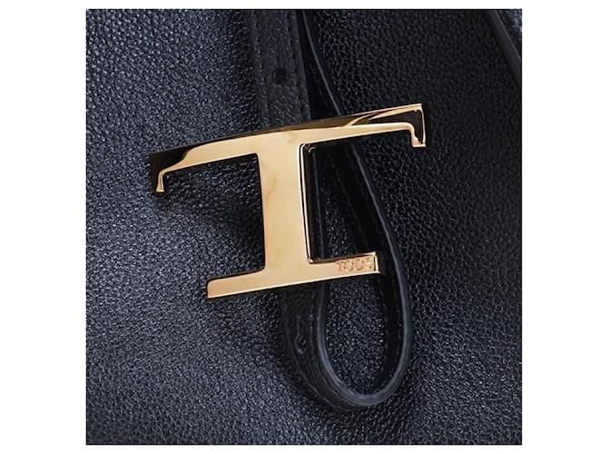 Tod's Timeless Leder Shopper Bag Medium Schwarz - Ansicht 5