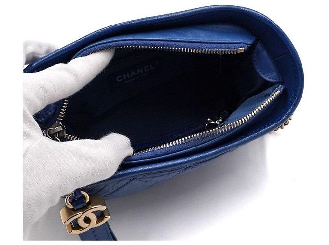 Chanel Gabrielle Small Hobo Chain Shoulder Bag and Crossbody Blue - view 6