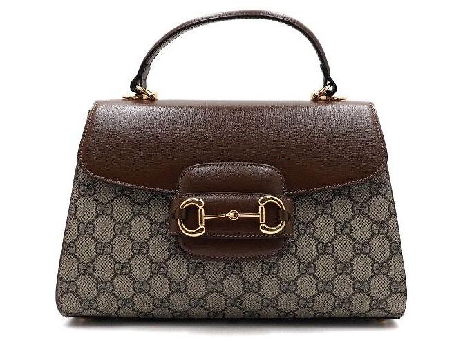 Gucci Borsa Tote e Borsa a Tracolla da Donna Horsebit Medium con Manico Superiore Marrone - vista 2