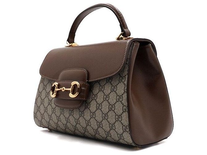 Gucci Borsa Tote e Borsa a Tracolla da Donna Horsebit Medium con Manico Superiore Marrone - vista 3