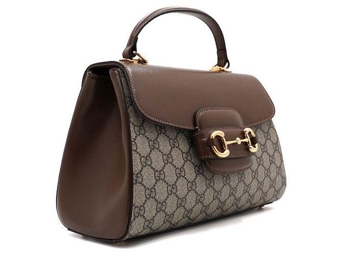 Gucci Borsa Tote e Borsa a Tracolla da Donna Horsebit Medium con Manico Superiore Marrone - vista 4