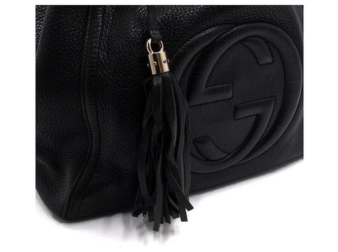 Gucci Borsa Tote e Borsa a Tracolla SOHO GG Logo Nero - vista 9