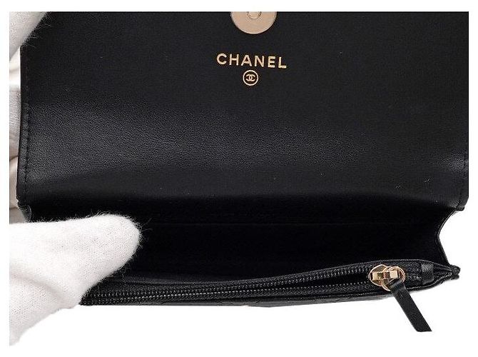 Chanel Mini borsa a tracolla e crossbody in pelle nera con catena di perle Nero - vista 6