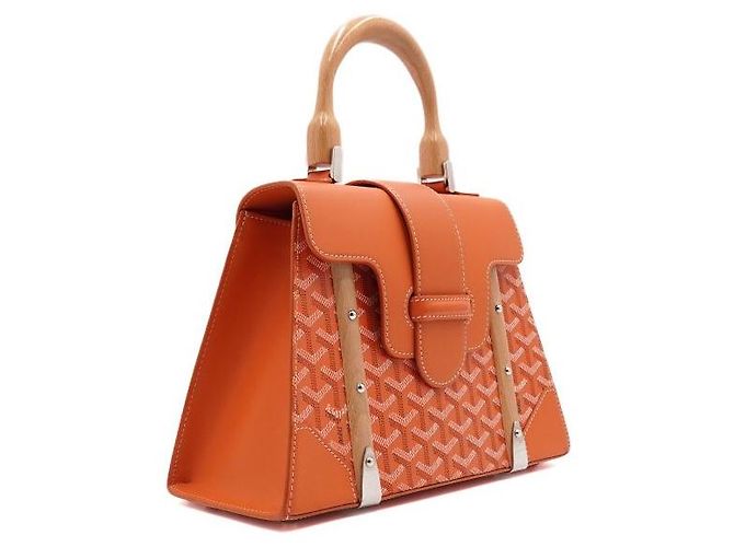 Goyard Borsa Tote e Borsa a Tracolla Crossbody Saigon PM Arancione - vista 3