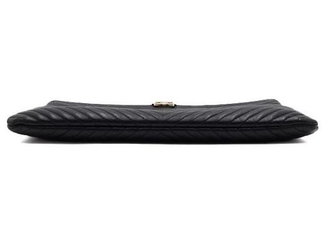 Chanel Bolso Clutch Boy Medium Chevron Negro - vista 6
