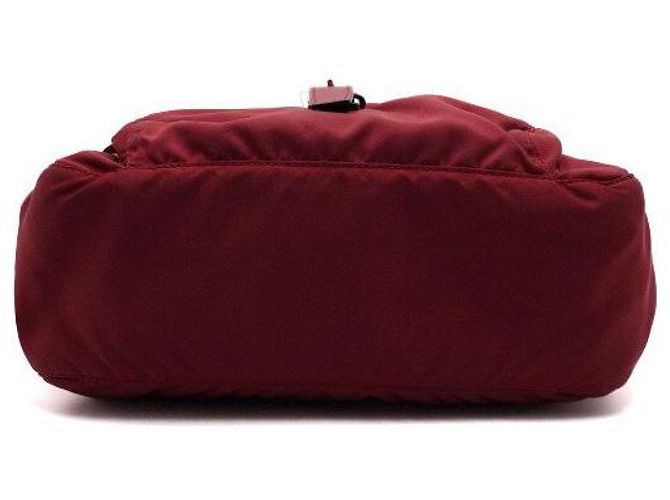 Prada Borsa a spalla e borsa a tracolla in nylon Tessuto Pocono rossa - vista 7