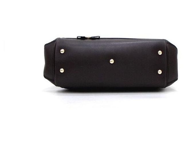 Gucci mala Tote e de ombro em couro marrom com logo GG entrelaçado - vista 7