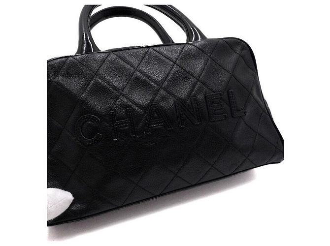 Chanel Borsa Tote da Donna in Caviar Nero con Logo Iniziale - vista 11