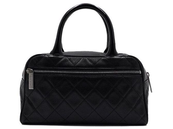 Chanel Borsa Tote da Donna in Caviar Nero con Logo Iniziale - vista 4