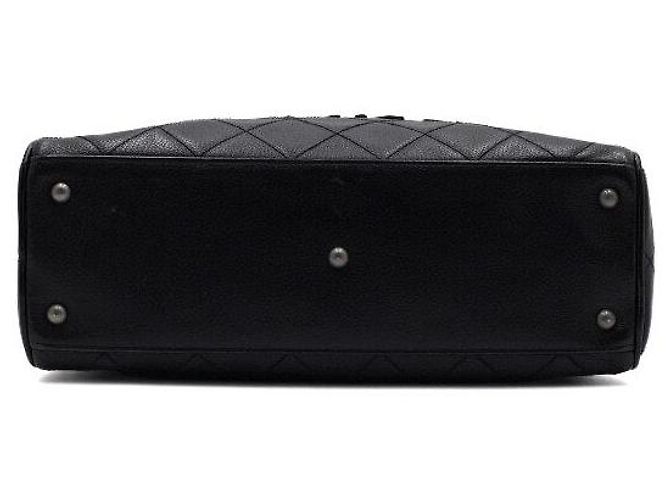 Chanel Borsa Tote da Donna in Caviar Nero con Logo Iniziale - vista 7