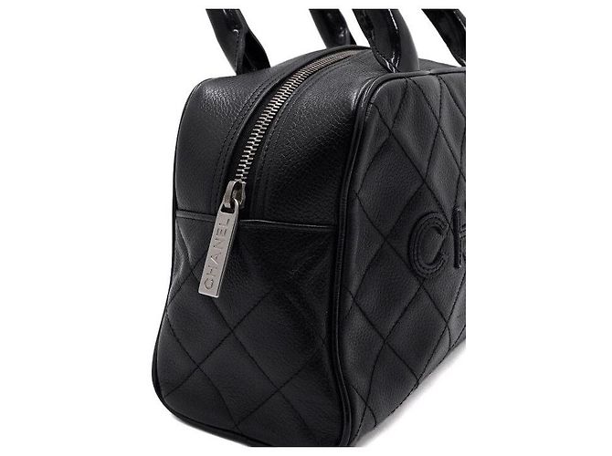 Chanel Borsa Tote da Donna in Caviar Nero con Logo Iniziale - vista 9